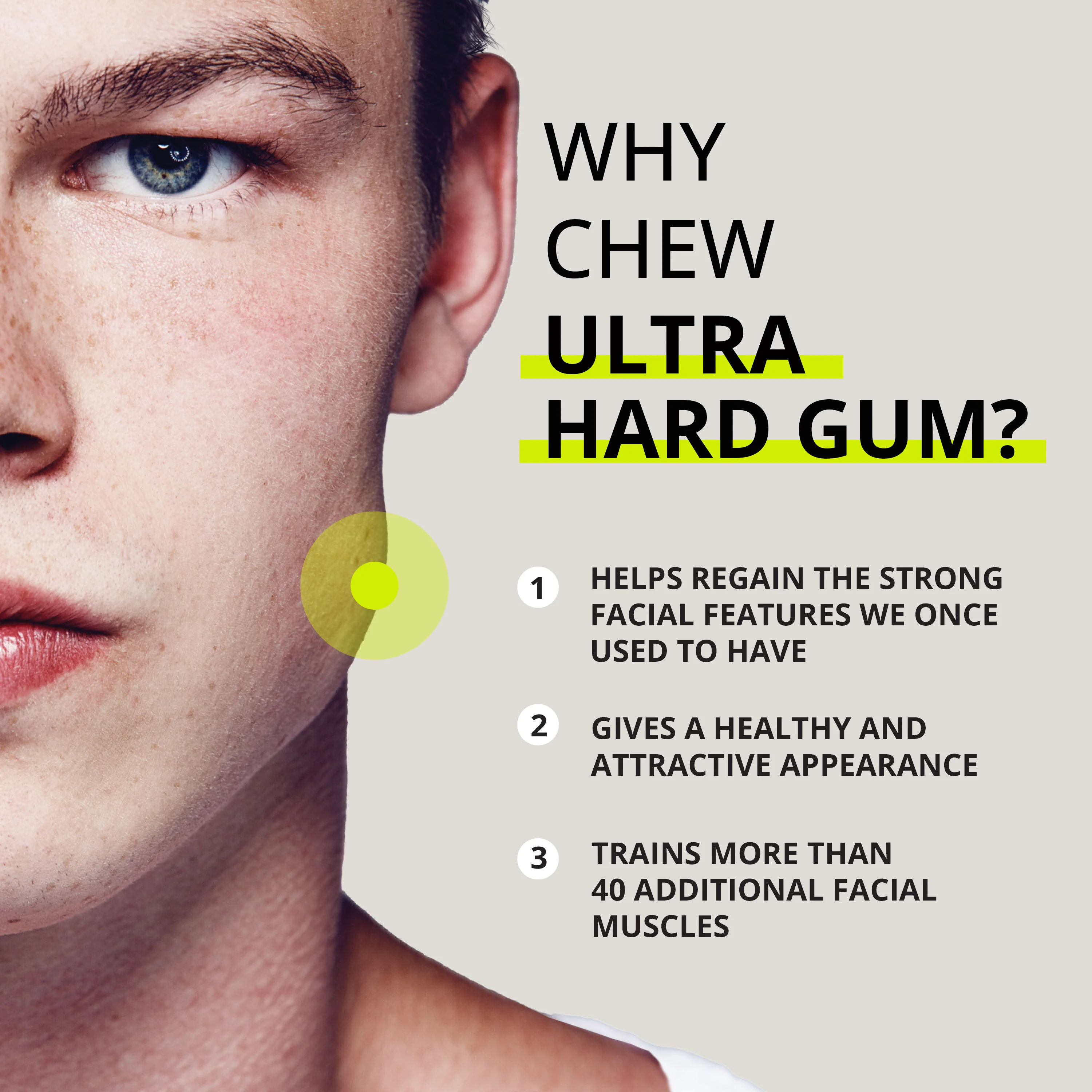 JAWLINER® Chewing Gum Ultra Hard Kiwi Passion Fruit Ice - Image 7