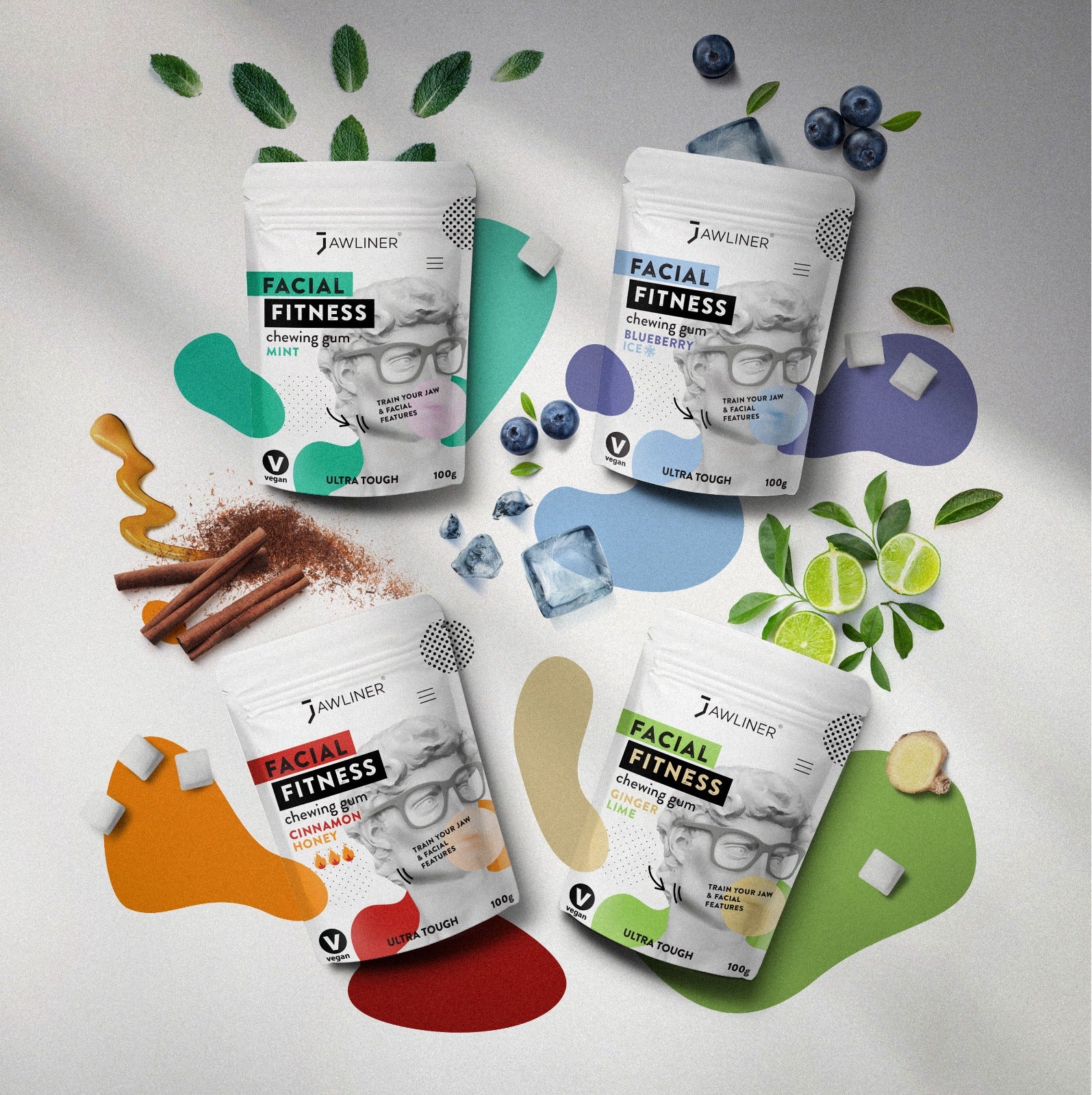 JAWLINER® Chewing Gum Ultra Hard Bundle Pack - Mixed Flavours - Image 25