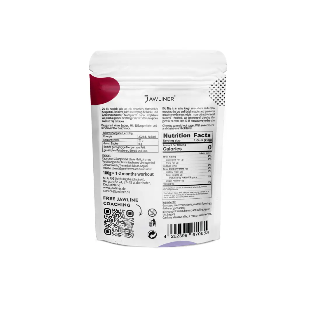 JAWLINER® Chewing Gum Ultra Hard Cherry Ice - Image 20